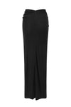 OUDE WAAG 25 autumn and winter printed draped knitted ribbed skirt OW-OW-25AW-SK03T2BL900-HEI black